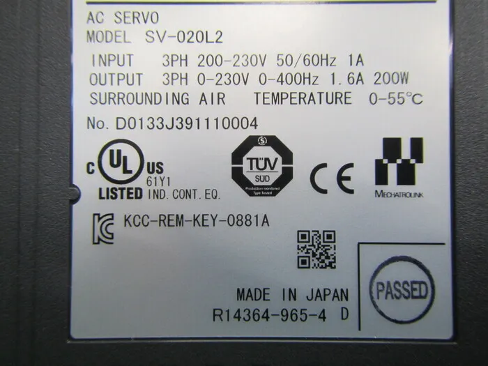 Keyence SV-020L2 서보 드라이버 상세 이미지 - ASKINDEX 코리아