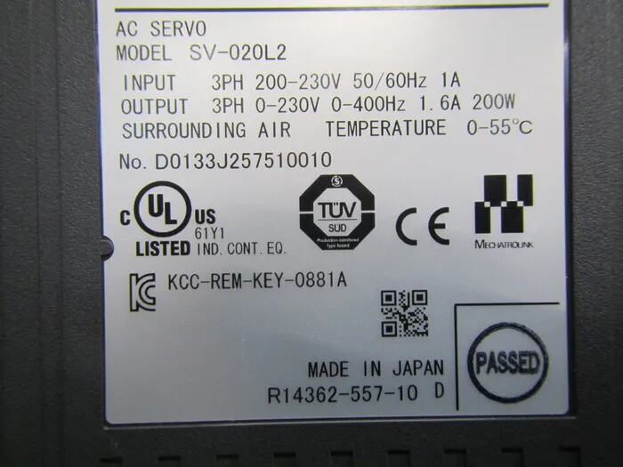Keyence SV-020L2 서보 드라이버 상세 이미지 - ASKINDEX 코리아