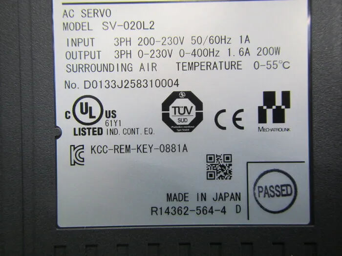 Keyence SV-020L2 서보 드라이버 상세 이미지 - ASKINDEX 코리아