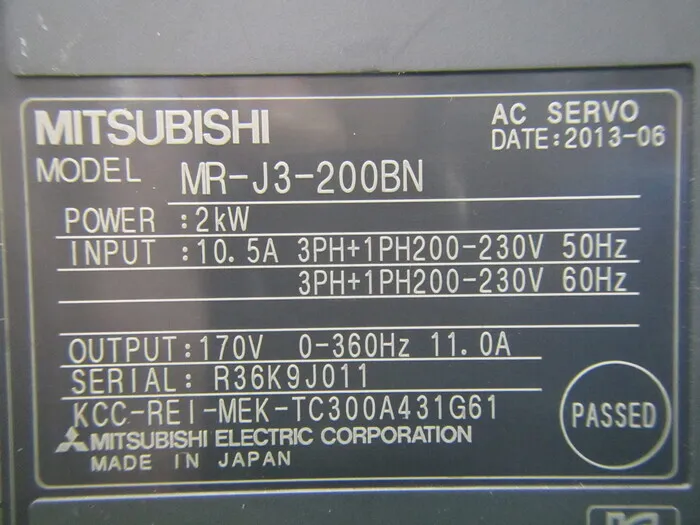 미쓰비시 전기 MR-J3-200BN 서보 드라이버 상세 이미지 - ASKINDEX 코리아