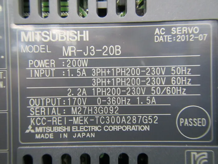 미쓰비시 전기 MR-J3-20B 서보 드라이버 상세 이미지 - ASKINDEX 코리아