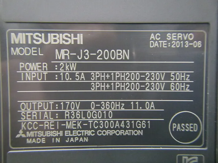 미쓰비시 전기 MR-J3-200BN 서보 드라이버 상세 이미지 - ASKINDEX 코리아
