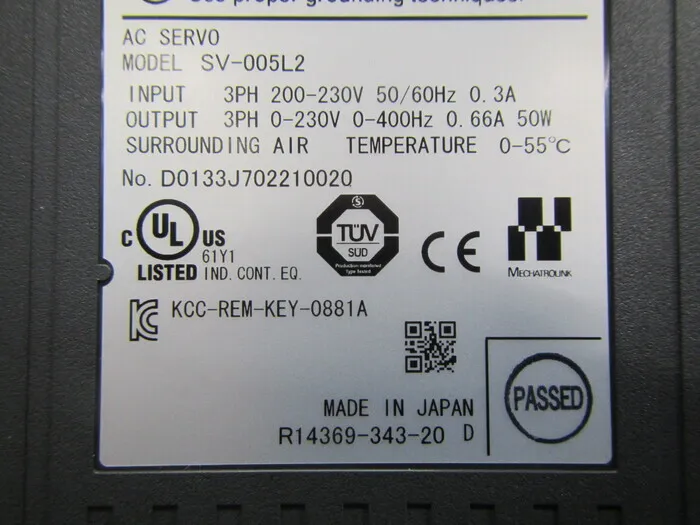Keyence SV-005L2 서보 드라이버 상세 이미지 - ASKINDEX 코리아