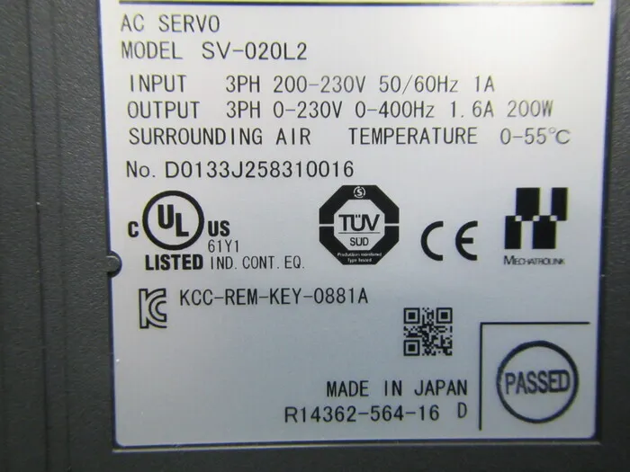 Keyence SV-020L2 서보 드라이버 상세 이미지 - ASKINDEX 코리아