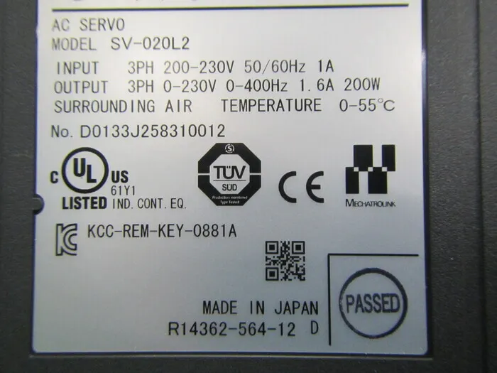 Keyence SV-020L2 서보 드라이버 상세 이미지 - ASKINDEX 코리아