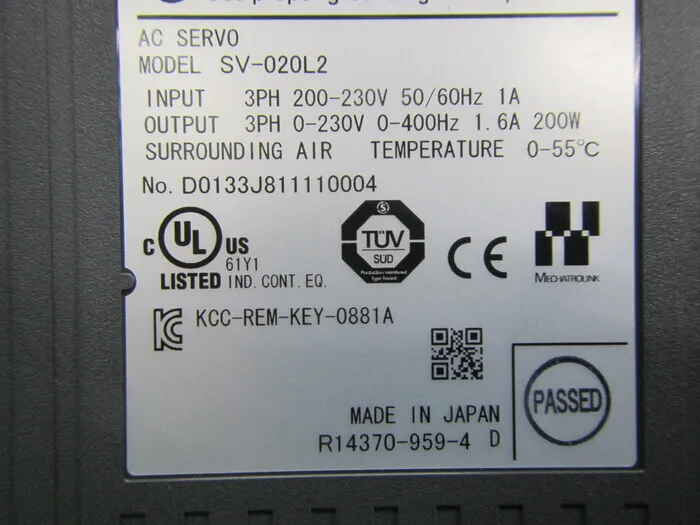 Keyence SV-020L2 서보 드라이버 상세 이미지 - ASKINDEX 코리아