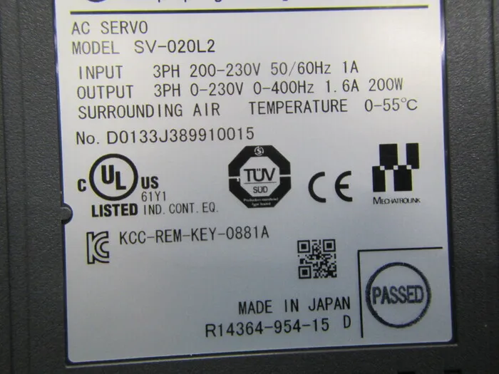 Keyence SV-020L2 서보 드라이버 상세 이미지 - ASKINDEX 코리아