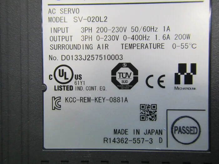 Keyence SV-020L2 서보 드라이버 상세 이미지 - ASKINDEX 코리아