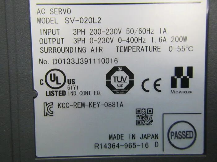 Keyence SV-020L2 서보 드라이버 상세 이미지 - ASKINDEX 코리아