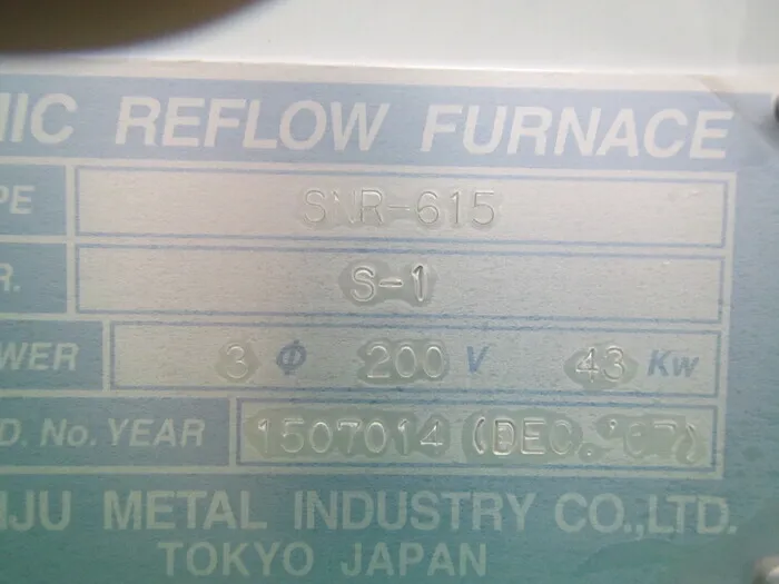 Senju Metal SNR-615 Reflow equipment Detail Image - ASKINDEX Korea