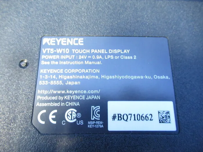 Keyence VT5-W10 터치 패널 상세 이미지 - ASKINDEX 코리아