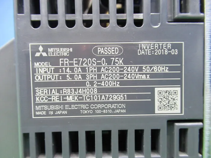 미쓰비시 전기 FR-E720S-0.75K 인버터 상세 이미지 - ASKINDEX 코리아