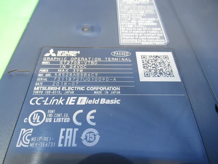 미쓰비시 전기 GT2708-VTBD 터치 패널 상세 이미지 - ASKINDEX 코리아