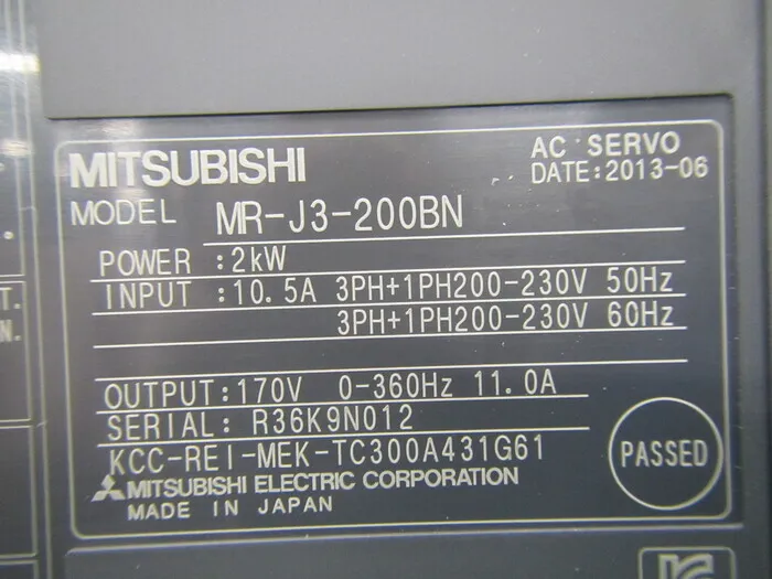 미쓰비시 전기 MR-J3-200BN 서보 드라이버 상세 이미지 - ASKINDEX 코리아