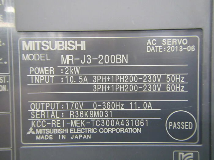 미쓰비시 전기 MR-J3-200BN 서보 드라이버 상세 이미지 - ASKINDEX 코리아
