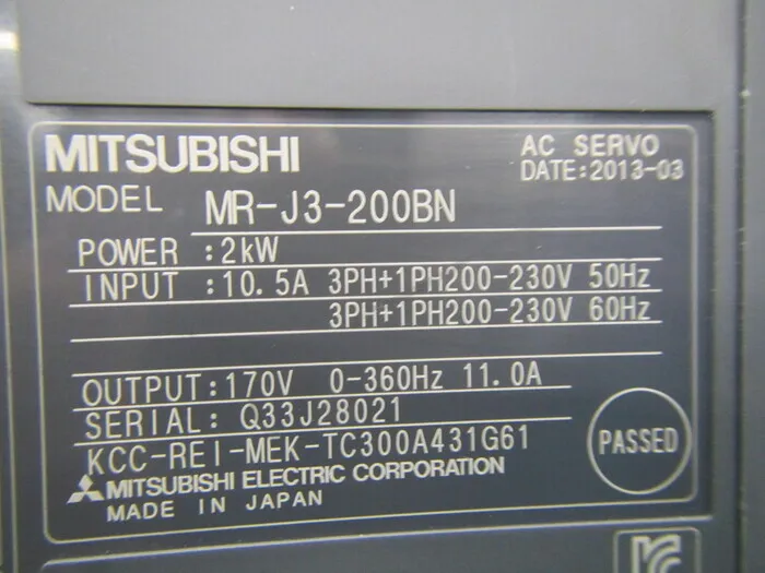 미쓰비시 전기 MR-J3-200BN 서보 드라이버 상세 이미지 - ASKINDEX 코리아
