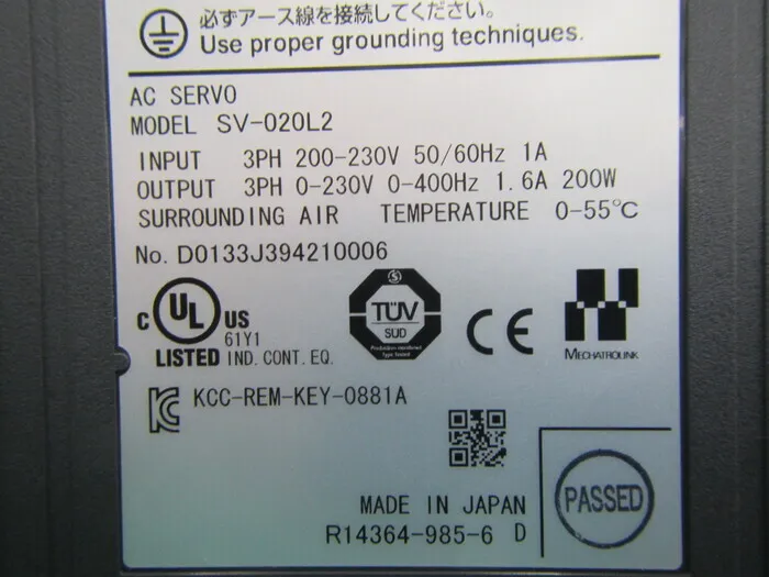 Keyence SV-020L2 서보 드라이버 상세 이미지 - ASKINDEX 코리아