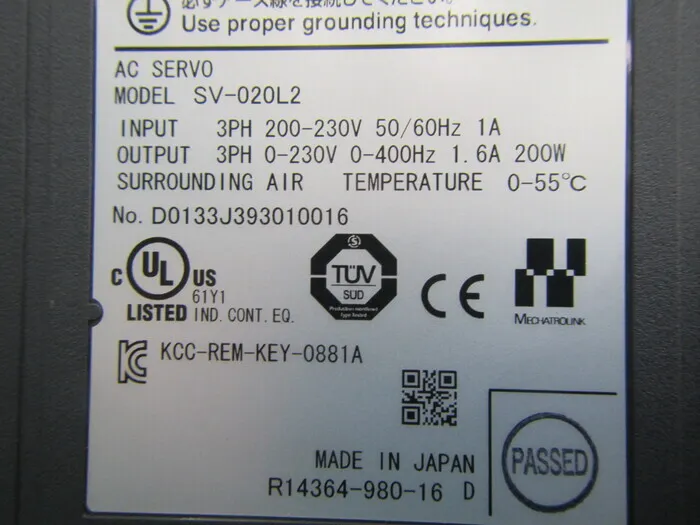 Keyence SV-020L2 서보 드라이버 상세 이미지 - ASKINDEX 코리아
