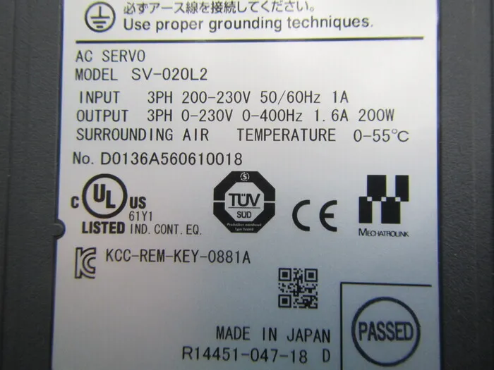 Keyence SV-020L2 서보 드라이버 상세 이미지 - ASKINDEX 코리아