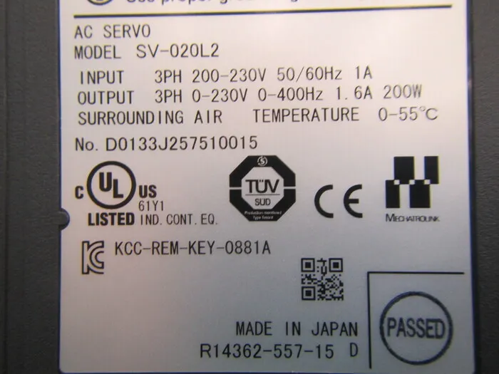 Keyence SV-020L2 서보 드라이버 상세 이미지 - ASKINDEX 코리아