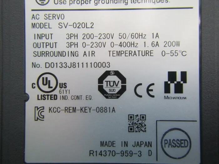 Keyence SV-020L2 서보 드라이버 상세 이미지 - ASKINDEX 코리아