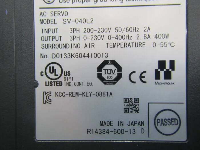 Keyence SV-040L2 서보 드라이버 상세 이미지 - ASKINDEX 코리아