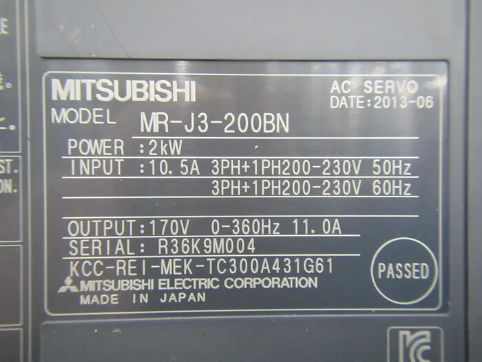 미쓰비시 전기 MR-J3-200BN 서보 드라이버 상세 이미지 - ASKINDEX 코리아