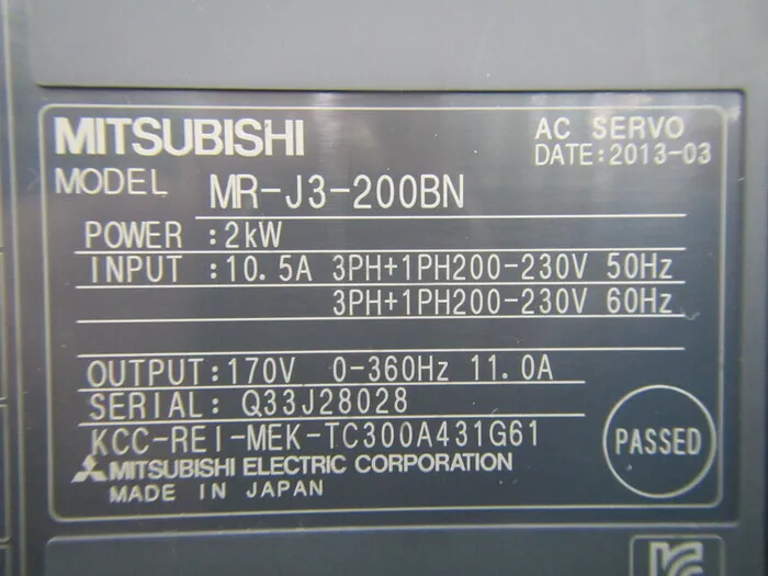 미쓰비시 전기 MR-J3-200BN 서보 드라이버 상세 이미지 - ASKINDEX 코리아