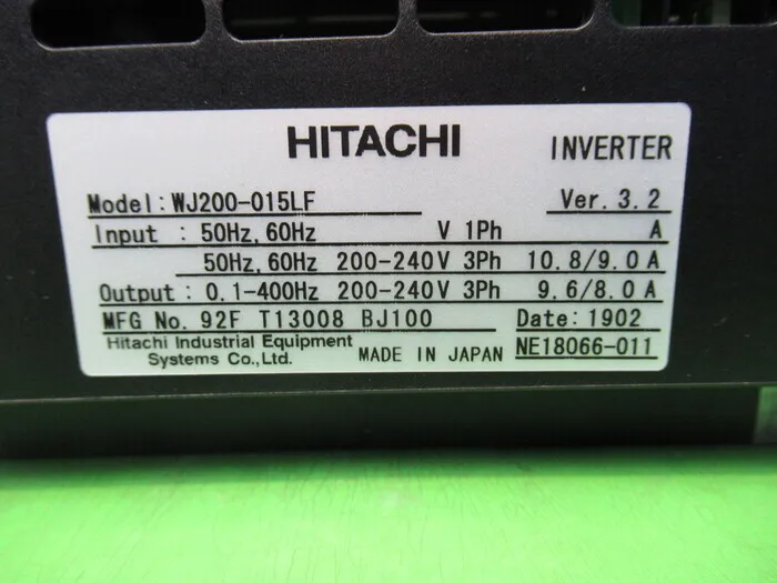 Hitachi WJ200-015LF inverter Detail Image - ASKINDEX Korea