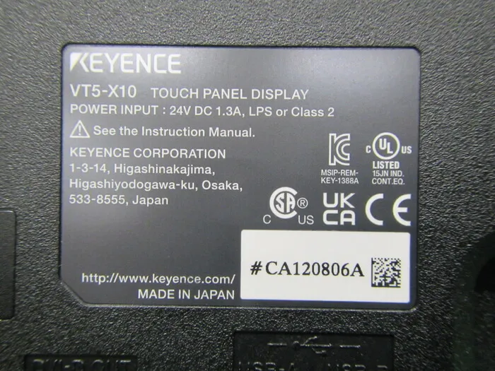 Keyence VT5-X10 터치 패널 상세 이미지 - ASKINDEX 코리아