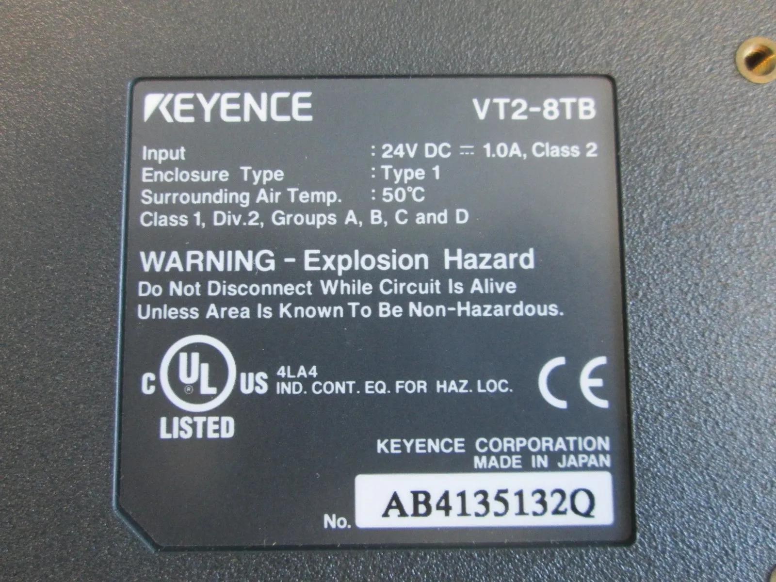 Keyence VT2-8TB 터치 패널 상세 이미지 - ASKINDEX 코리아