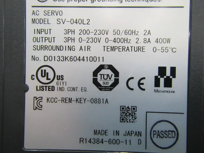 Keyence SV-040L2 서보 드라이버 상세 이미지 - ASKINDEX 코리아