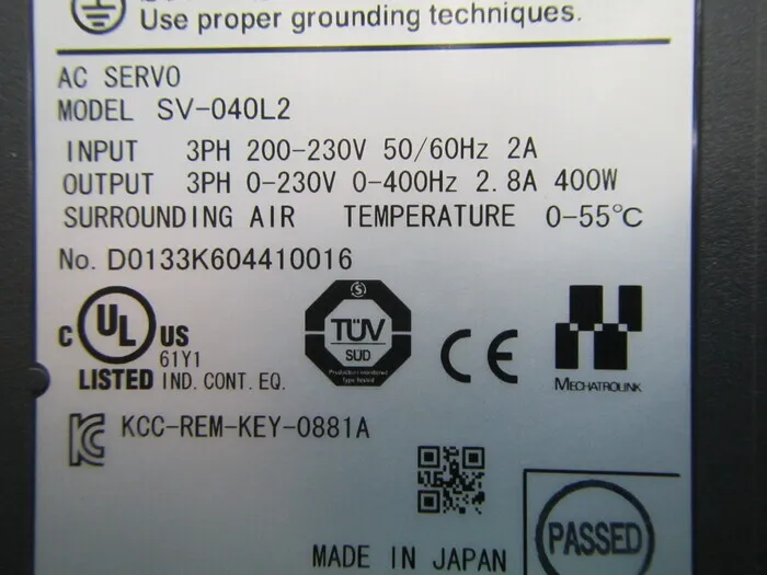 Keyence SV-040L2 서보 드라이버 상세 이미지 - ASKINDEX 코리아