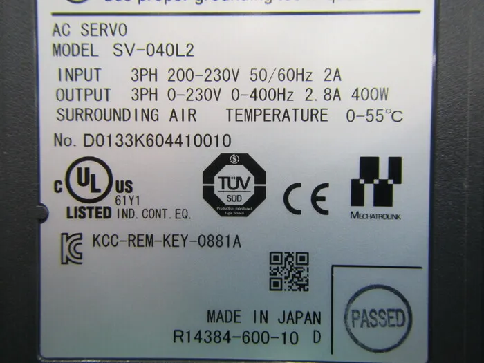 Keyence SV-040L2 서보 드라이버 상세 이미지 - ASKINDEX 코리아