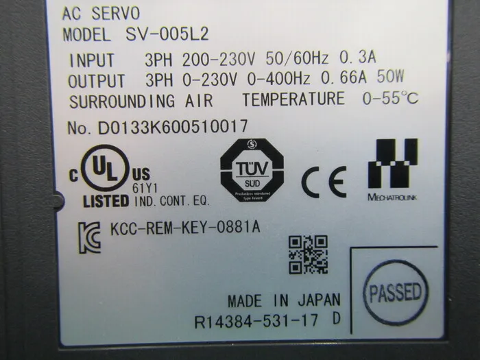 Keyence SV-005L2 서보 드라이버 상세 이미지 - ASKINDEX 코리아
