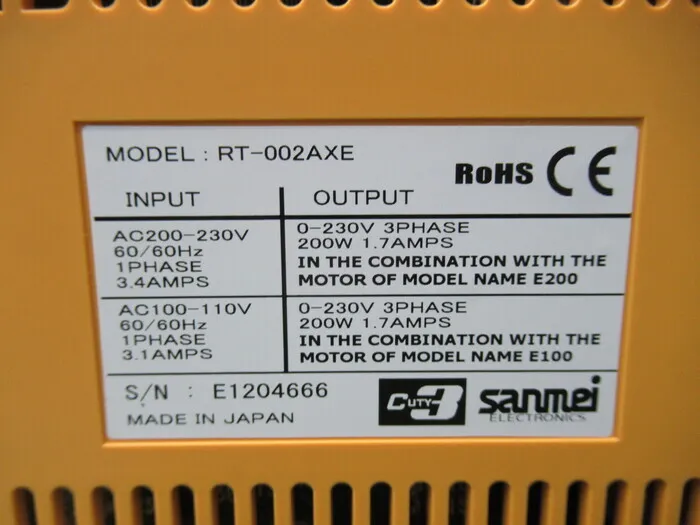 Sanmei Electronics Industry RT-002AXE Servo driver Detail Image - ASKINDEX Korea