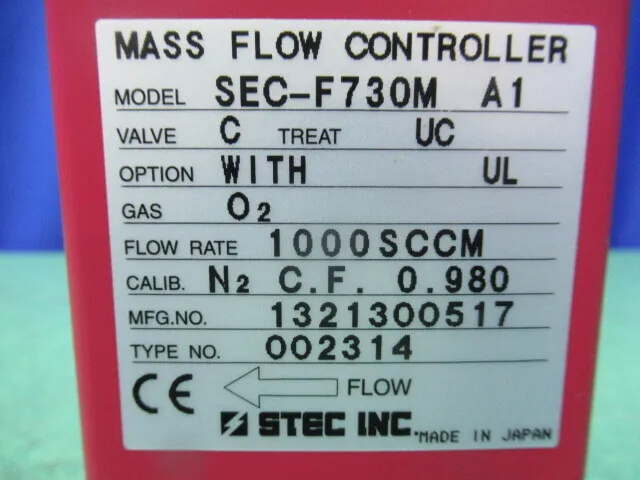 Estec SEC-F730M A1 Mass Flow Controller Detail Image - ASKINDEX Korea