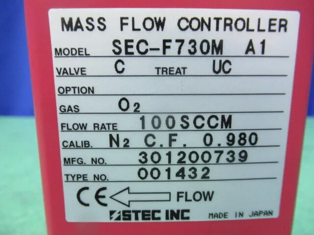 Estec SEC-F730M A1 Mass Flow Controller Detail Image - ASKINDEX Korea