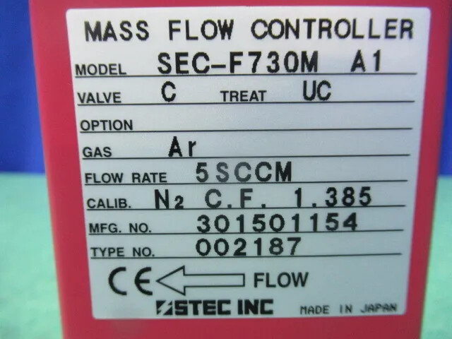 Estec SEC-F730M A1 Mass Flow Controller Detail Image - ASKINDEX Korea
