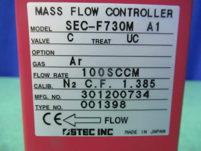 Estec SEC-F730M A1 Mass Flow Controller Detail Image - ASKINDEX Korea