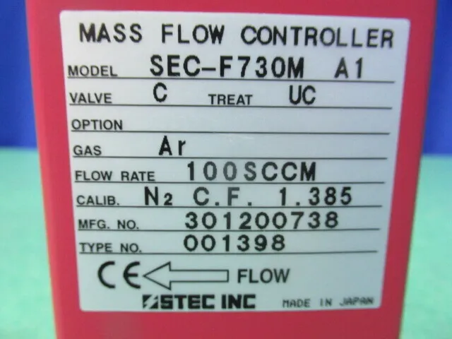 Estec SEC-F730M A1 Mass Flow Controller Detail Image - ASKINDEX Korea