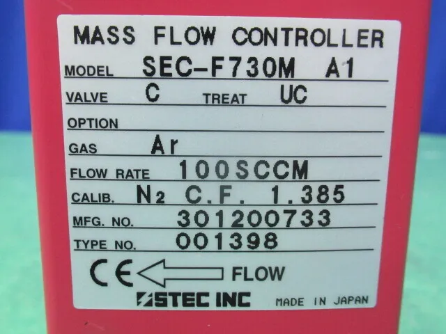 Estec SEC-F730M A1 Mass Flow Controller Detail Image - ASKINDEX Korea