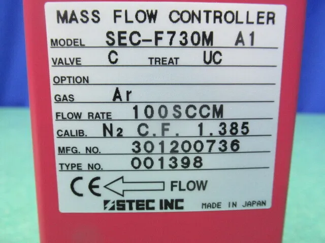 Estec SEC-F730M A1 Mass Flow Controller Detail Image - ASKINDEX Korea