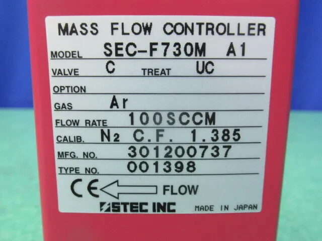 Estec SEC-F730M A1 Mass Flow Controller Detail Image - ASKINDEX Korea