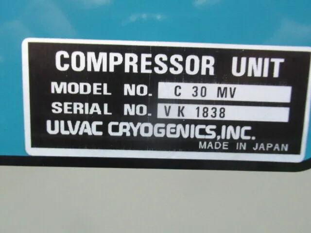 ULVAC C30MV Cryo Compressor Detail Image - ASKINDEX Korea