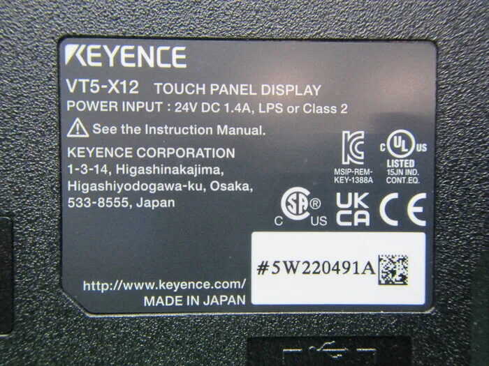 Keyence VT5-X12 터치 패널 상세 이미지 - ASKINDEX 코리아