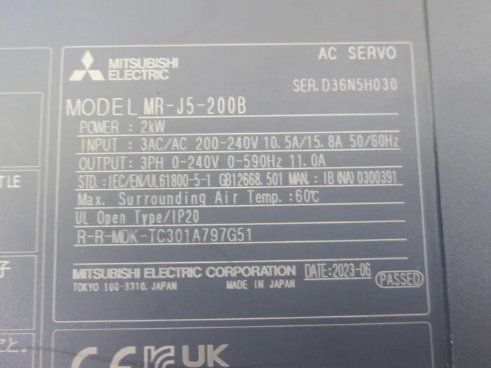 Mitsubishi Electric MR-J5-200B Servo driver Detail Image - ASKINDEX Korea