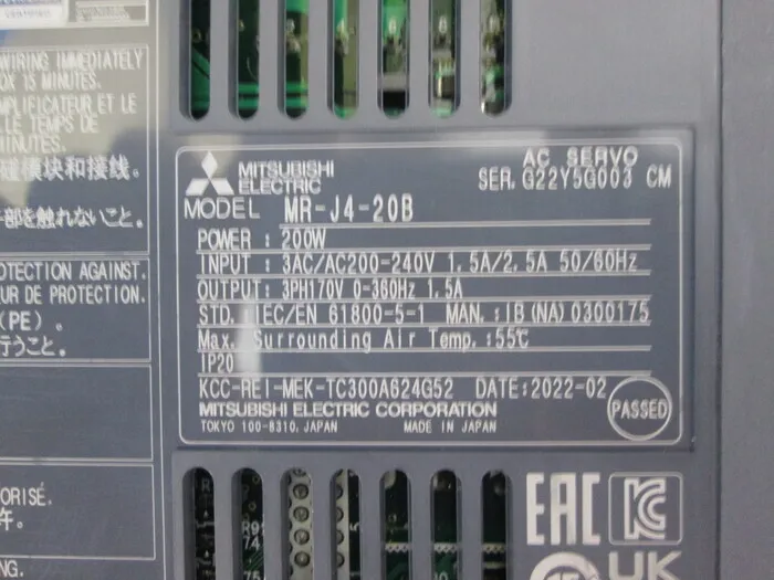 Mitsubishi Electric MR-J4-20B Servo driver Detail Image - ASKINDEX Korea