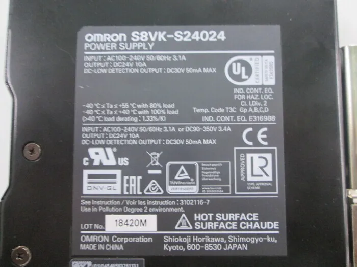 Omron S8VK-S24024 DC power supply Detail Image - ASKINDEX Korea