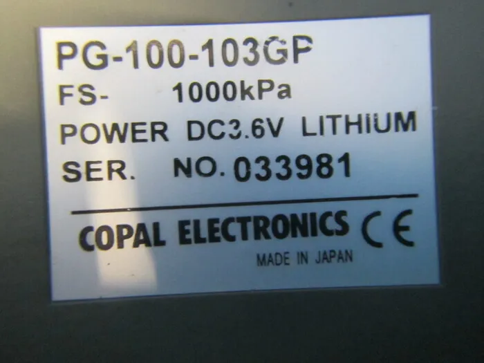 Copal Electronics PG-100-103GP manometer Detail Image - ASKINDEX Korea